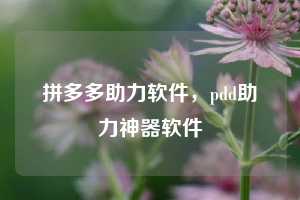 拼多多助力软件，pdd助力神器软件  拼多多助力软件 拼多多助力 拼多多助力平台网站 拼多多刷助力平台网站 拼多多助力平台网站在线刷 拼多多助力平台 第1张