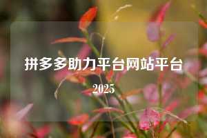 拼多多助力平台网站平台2025  拼多多助力 拼多多助力平台网站 拼多多刷助力平台网站 拼多多助力平台网站在线刷 拼多多助力平台 第1张
