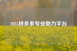2025拼多多专业助力平台  拼多多助力 拼多多助力平台网站 拼多多刷助力平台网站 拼多多助力平台网站在线刷 拼多多助力平台 第1张
